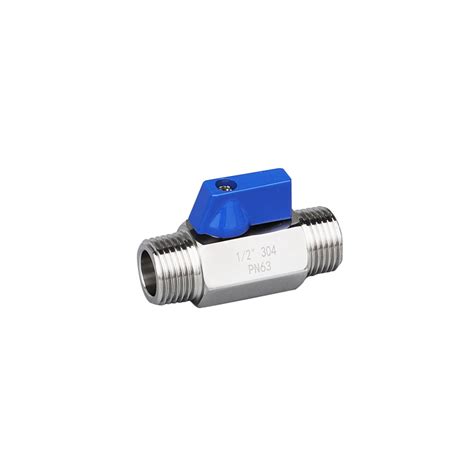 Male X Male Pn63 304 316 Stainless Steel Mini Ball Valve China Mini