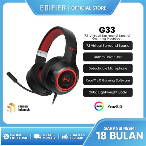 Edifier G33 New Season 71 Surround Sound Usb Gaming Headset Lazada Indonesia