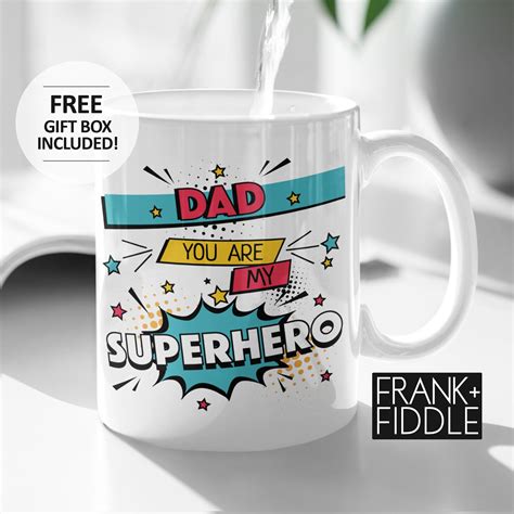 Superhero Dad Fathers Day Mug Dad T Idea Dad Coffee Mug Etsy