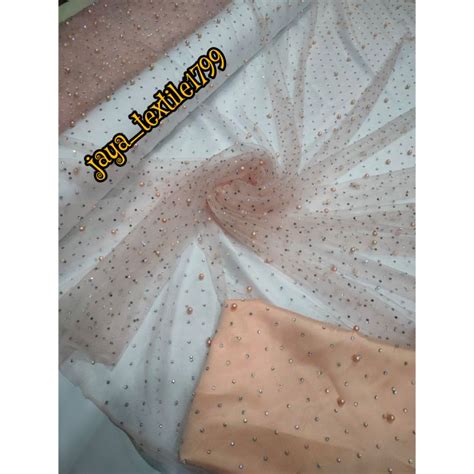 Jual Kain Bahan Tile Swarovski Mutiara Brokat Mutiara Payet Shopee