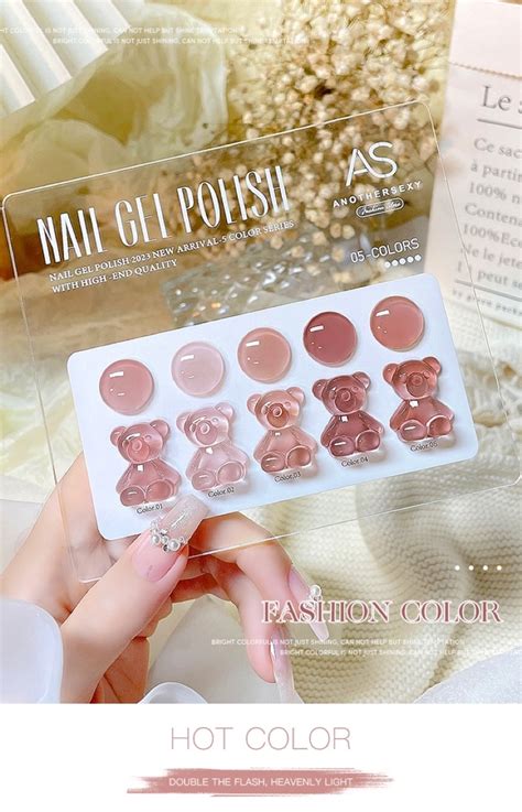 AS 5pcs Set 5colors Jelly Nude Pink Color Series Gel Polish UV Gel 5ml A18 Shopee Philippines