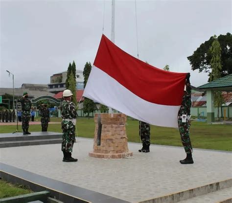 Gelar Upacara Bendera Bulan Mei Dandim Sampit Bacakan