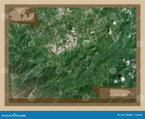 Cayey, Puerto Rico. Low-res Satellite. Capital Stock Illustration ...