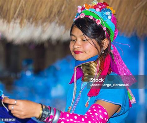 Karen Tribal Girl From Padaung Long Neck Hill Tribe Village Stock Photo