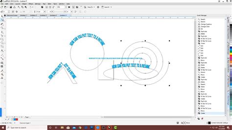 Corel Draw Tips Tricks Text To Path On A Spiral And Other Path Shape