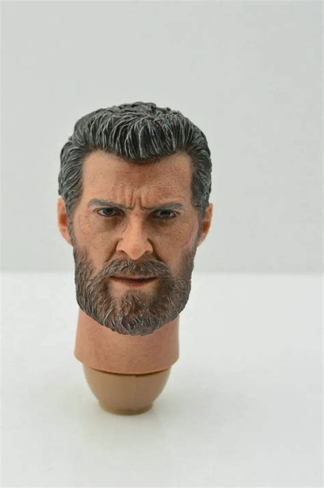 1/6 Wolverine Head w/ neck Old Hugh Jackman for Logan x man Hot toys-in ...