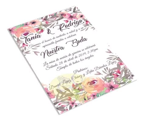 Invitaciones Econ Micas Boda Xv A Os Cumplea Os Elegantes En