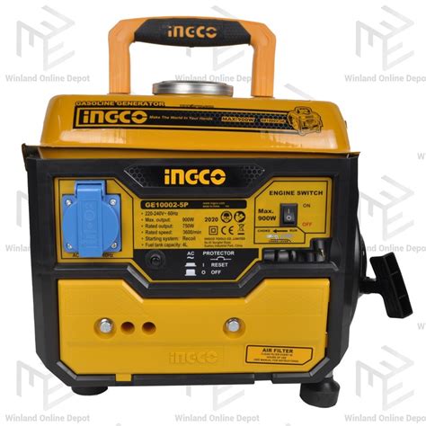 INGCO By Winland Portable 2HP Gasoline Generator 900 Watts 1KVA 2