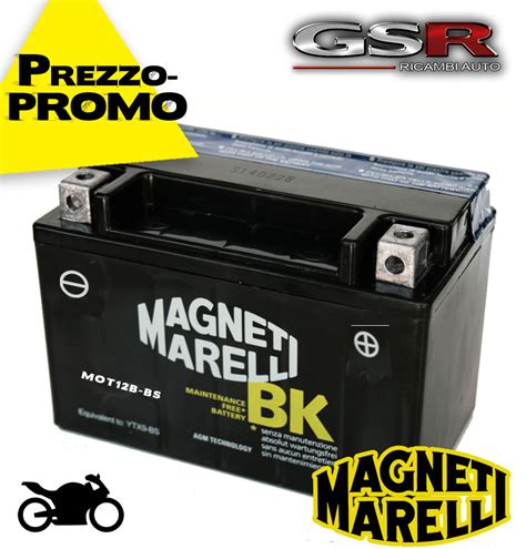 Batteria Moto Magneti Marelli Mot B Bs V Ah Aprilia Ducati