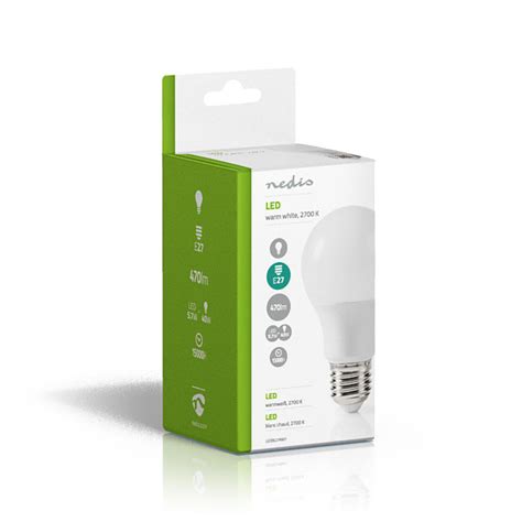 LED Bulb E27 | A60 | 5.7 W | 470 lm | 2700 K | Warm White | Frosted | 1 pcs