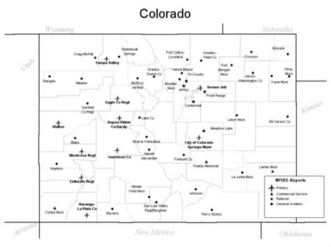 Colorado Airport Map - Colorado • mappery