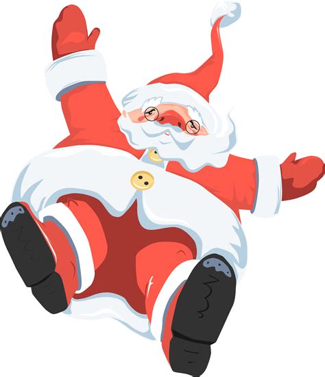 Cartoon-style flying Santa Claus. 22220400 PNG