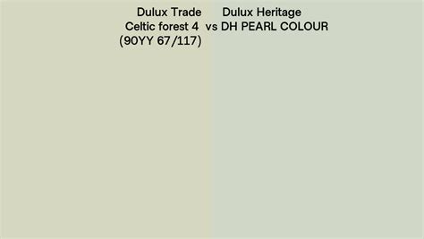 Dulux Trade Celtic Forest Yy Vs Dulux Heritage Dh Pearl