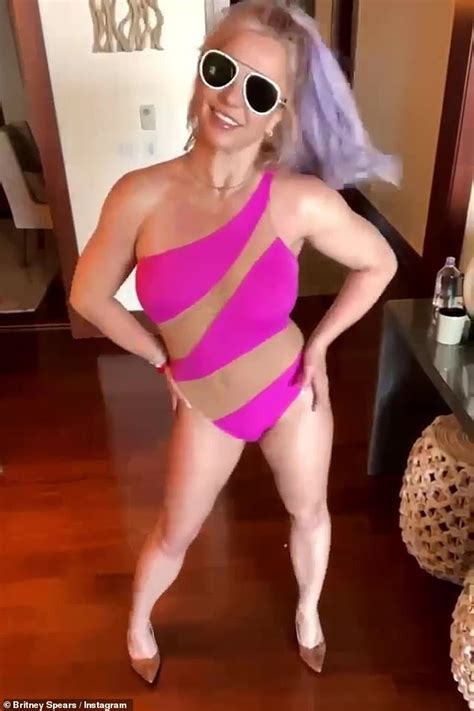 Britney Spears Dances In Racy Hot Pink Swimsuit For Instagram Video As She Continues To Slam