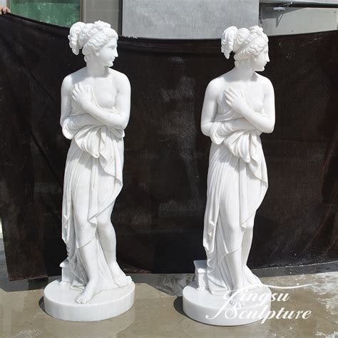 Western Design Indoor Decor White Marble Nude Woman Statue Marble