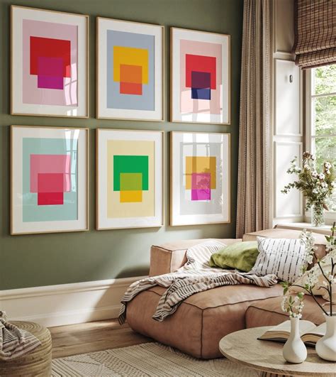 Er Set Geometrische Kunstdrucke Color Block Kunst Bunte Drucke