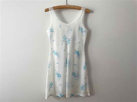 S Full Slip Negligee Vintage Floral Lingerie Wo Gem