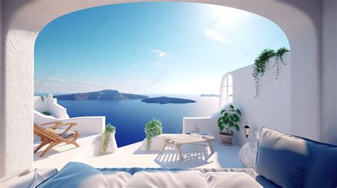 3d Rendering Of Luxurious Santorini Style Beachfront Hotel And Resort ...