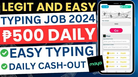 EASY TYPING JOB 2024 EARN FREE 500 DAILY EVERYDAY CASH OUT TRU MAYA