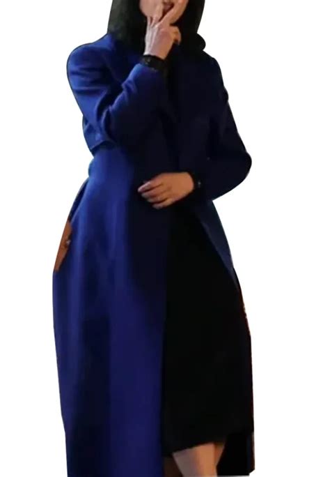 The Penguin 2024 Cristin Milioti Blue Wool Coat Lerenjack