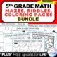 5th Grade Math Mazes Riddles Color By Number Bundle By Exceeding The