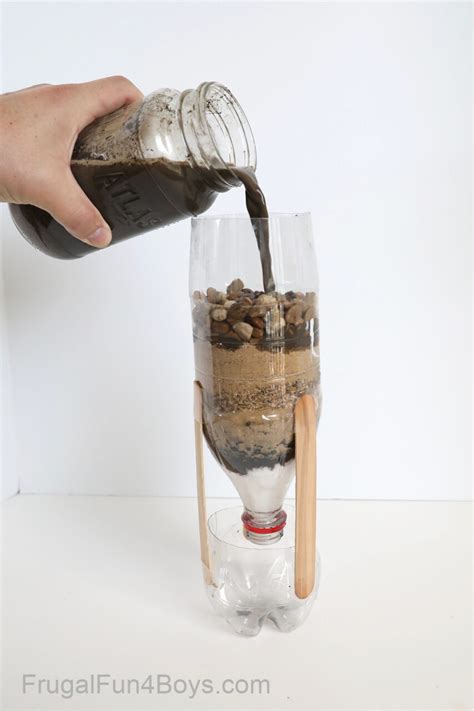 Water Filter Science Experiment - Frugal Fun For Boys and Girls