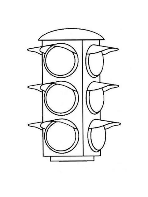 Traffic Light Coloring Page