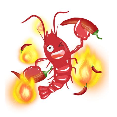 Spicy Crayfish Anthropomorphic Element Crayfish Food Lobster Png