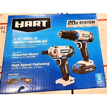 Amazon Hart V Drill And Impact Driver Kit Tools Home Improvement