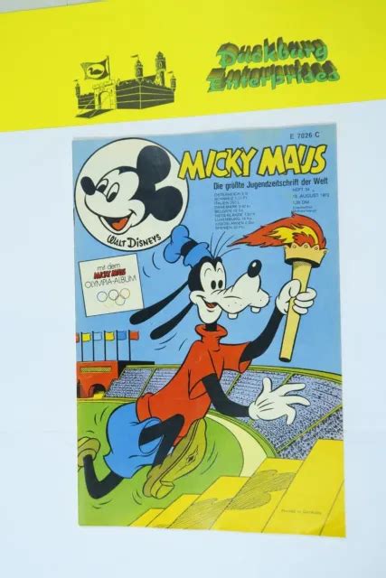 MICKY MAUS 1972 34 Vom 19 8 72 Ehapa Im Zustand 1 2 146983 EUR 9 50