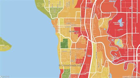 The Safest And Most Dangerous Places In Des Moines Wa Crime Maps And