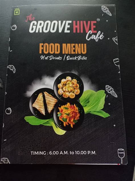 Menu at The Groove Hive Cafe, Hubballi