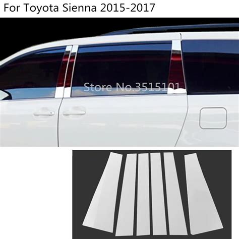 Car Body Stick Stainless Steel Glass Window Garnish Pillar Middle