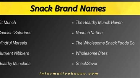 499 Healthy Snack Brand Names Ideas For Snack Business Healthy Snack Brands Snack Brands