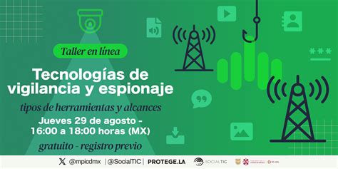 Taller virtual Tecnologías de vigilancia y espionaje tipos de