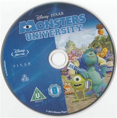 Monsters University 3D (2013) R2 Blu Ray Cover and Labels - DVDcover.Com