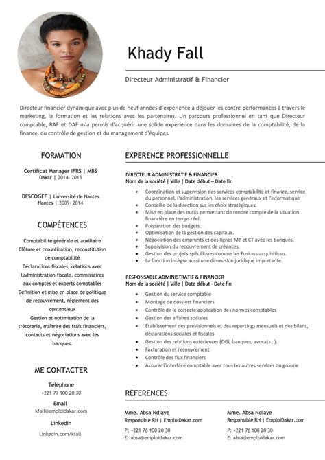 Exemple De Cv Directeur Responsable Administratif Et Financier Gratuit