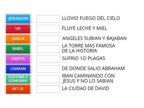 Ciudades De La Biblia Match Up