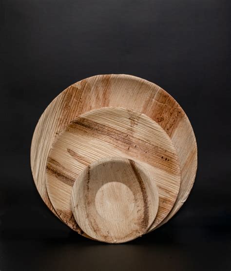 5 Round Classic Palm Leaf Bowls Purely Palm Leaf Plates