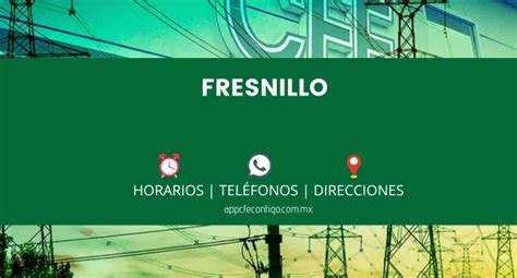 Oficinas Cfe En Fresnillo Direcciones Horarios Tel Fonos Cfe