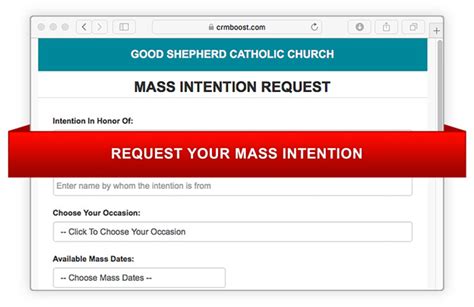 Mass Intention Request Good Shepherd Catholic Church Miami FL