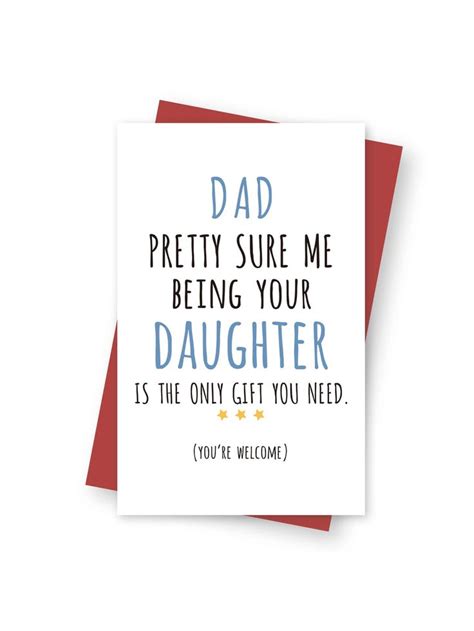 Pc Funny Birthday Card For Dad Humorous Dad Birthday Greeting Card