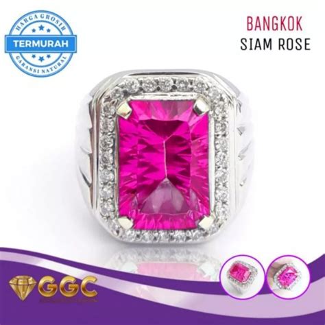 Jual Cincin Batu Merah Siam Rose Elegant Istimewa Shopee Indonesia