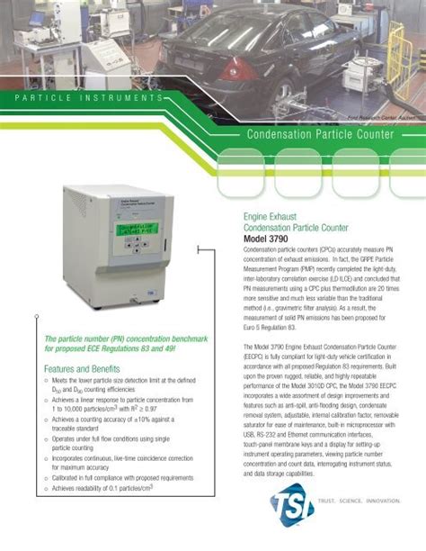 Engine Exhaust Condensation Particle Counter Model Tsi