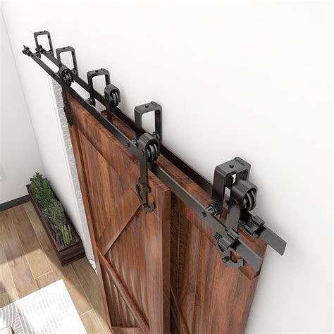 Buy Bypass Sliding Barn Door Hardware Kit 5FT 13FT CCJH Bypass Track