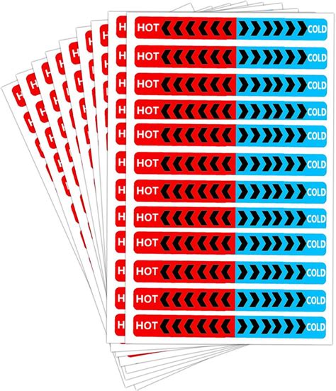 Amazon Pcs Hot And Cold Water Stickers Labels Self Adhesive Kitchen Faucet Stickers D