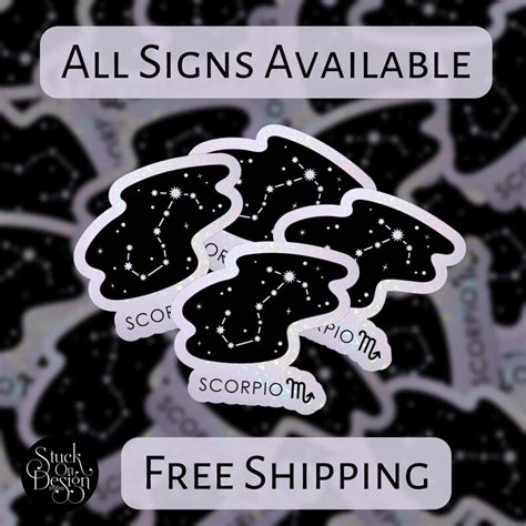 Scorpio Constellation Zodiac Sticker Vinyl Stickers Laptop Etsy