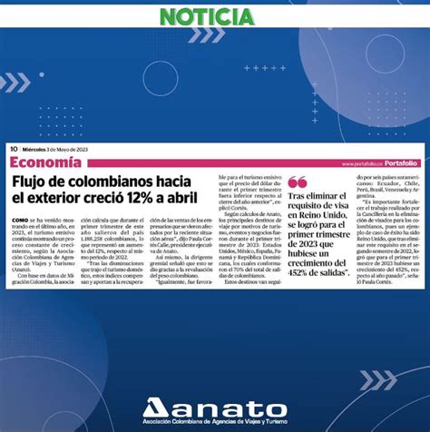 ANATO Nacional On Twitter Tras Eliminar El Requisito De Visa En