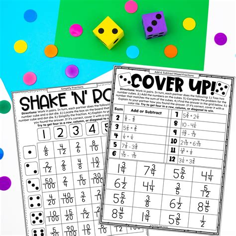 Fraction Games and Activities Thank You Page - The Routty Math Teacher