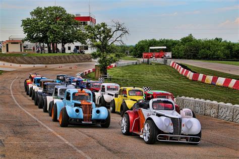 Powder Coated Hot Rod In Race With Other Cars
